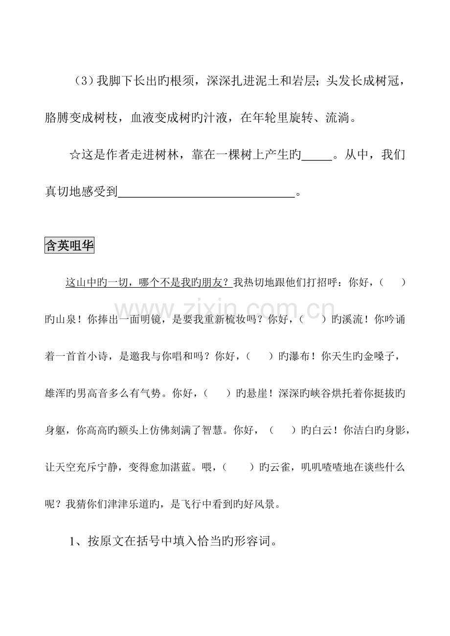 2023年人教版六年级上册语文练习题全册.doc_第3页