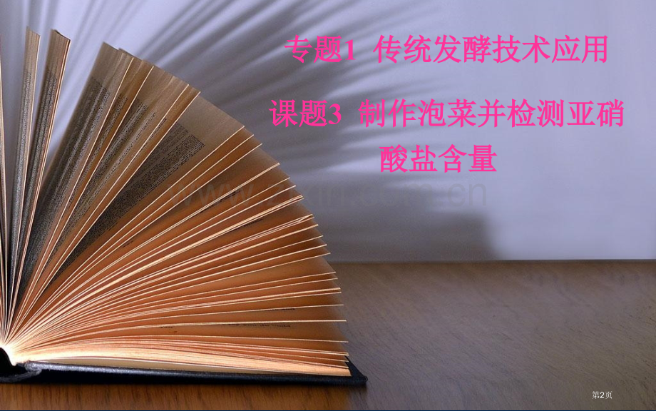 专题1课题3制作泡菜并检测亚硝酸盐含量市公开课一等奖省优质课赛课一等奖课件.pptx_第2页