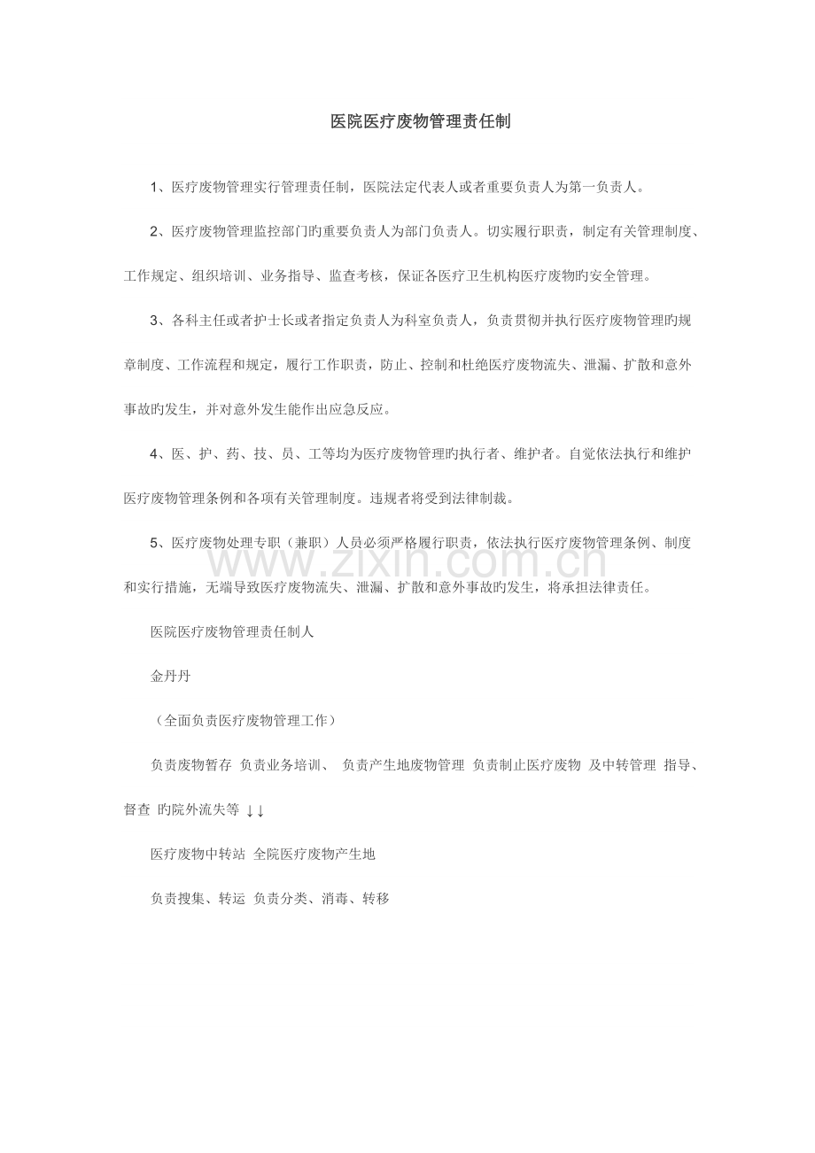 2023年医院医疗废物管理责任制.doc_第1页