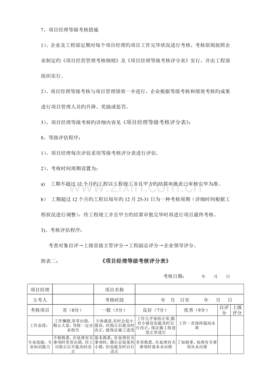 项目管理人员岗位等级及薪资评定方案.docx_第3页