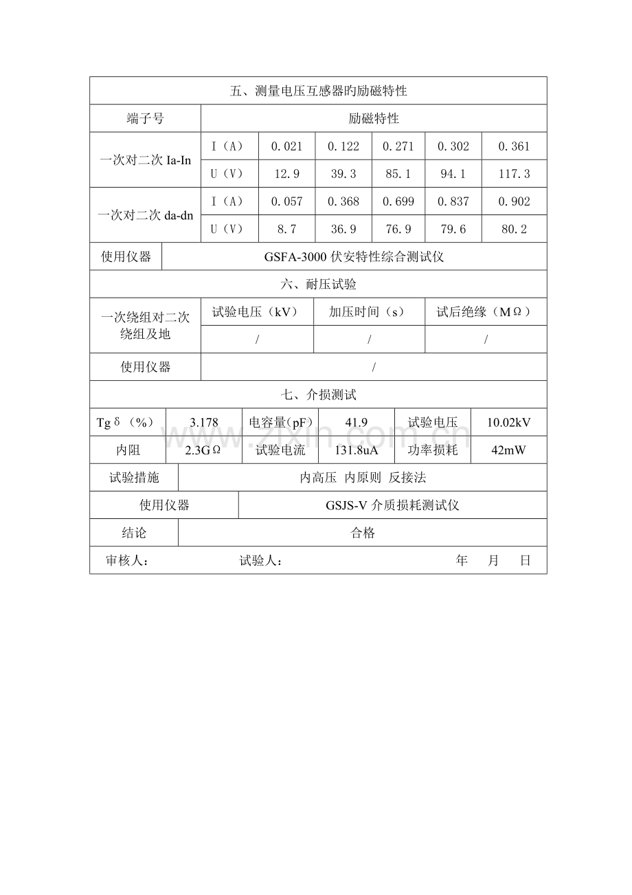 2023年35kV电压互感器实验报告.doc_第2页