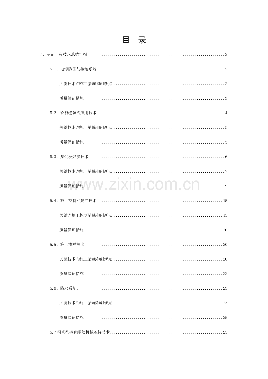 示范工程技术总结报告模板.doc_第1页