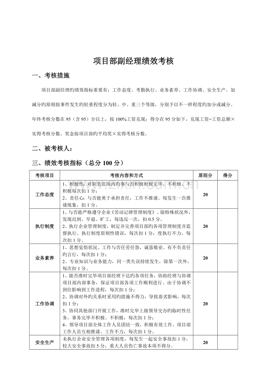 项目部人员绩效考核表.doc_第2页