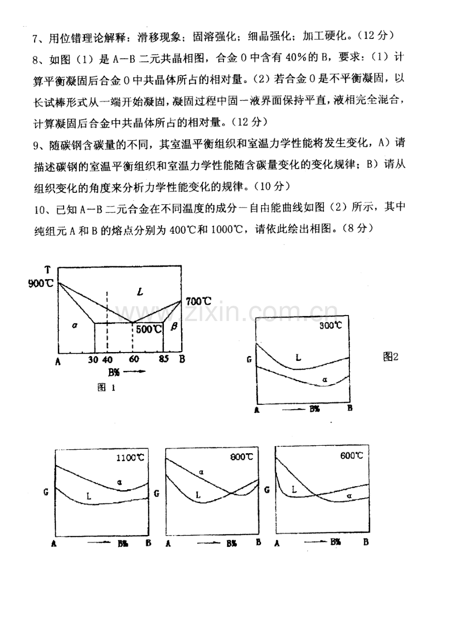 2023年上海大学材料科学基础考研真题.doc_第2页