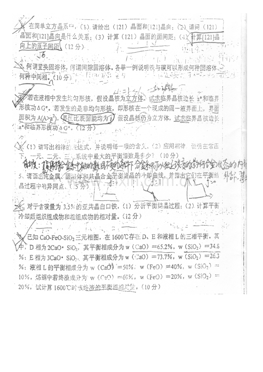 2023年上海大学材料科学基础考研真题.doc_第3页