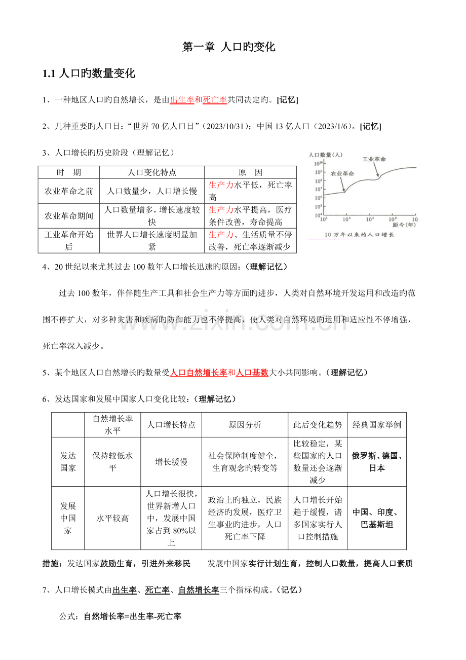 2023年高一地理必修二知识点总结.doc_第1页