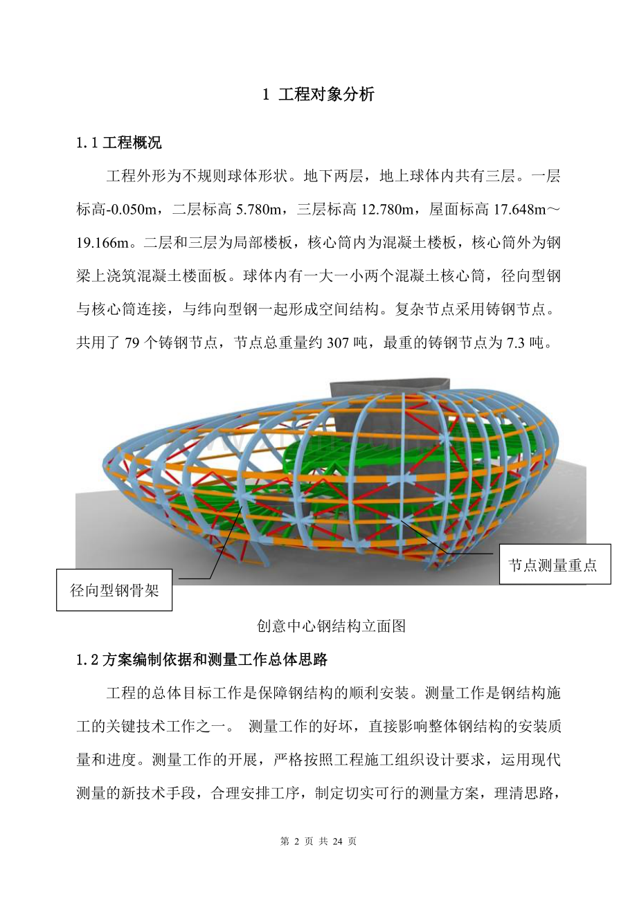 创展中心中心钢结构施工测量专项方案.doc_第2页