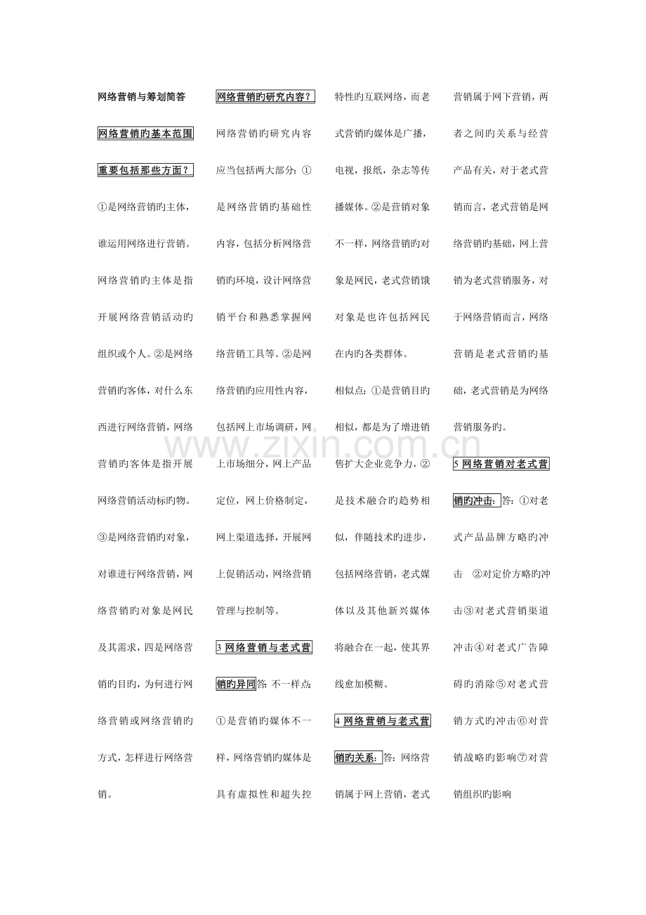 网络营销与策划简答.doc_第1页