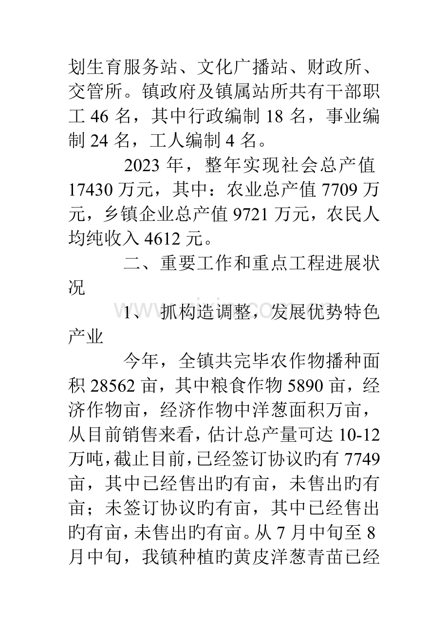 镇年主要工作及重点项目情况汇报.doc_第3页