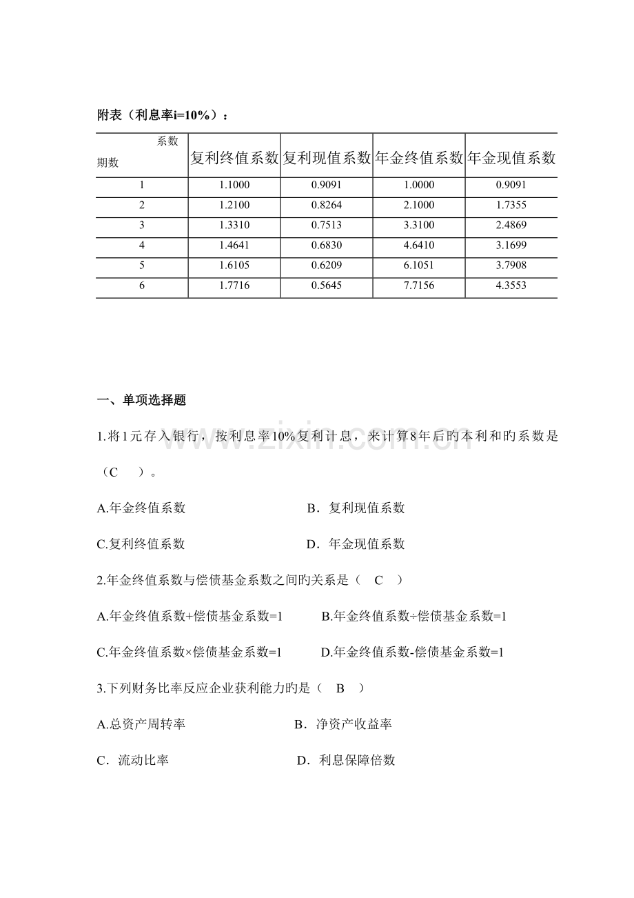 2023年华南理工财务管理综合作业.doc_第1页