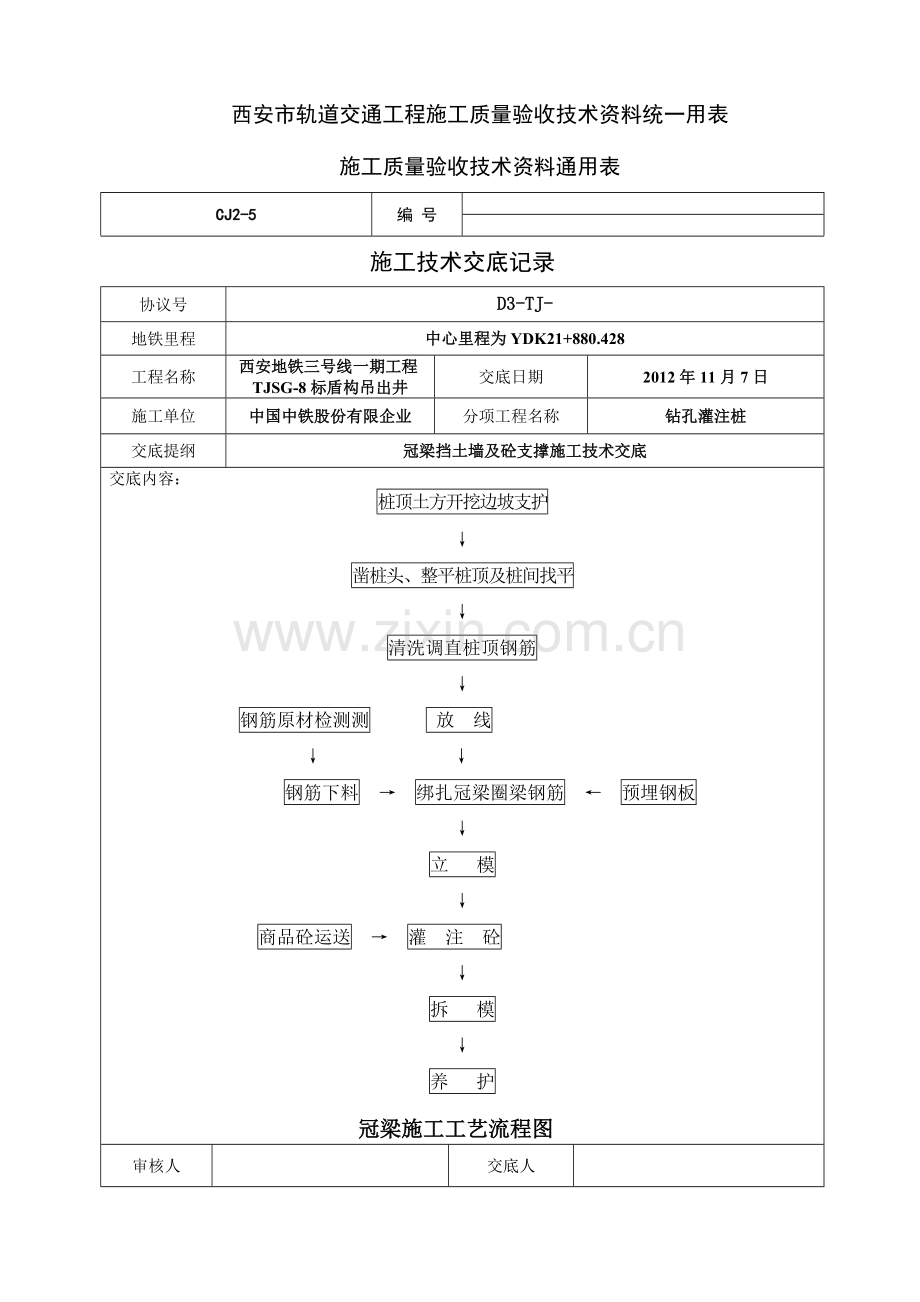 冠梁及挡土墙施工技术交底安全交底.doc_第2页