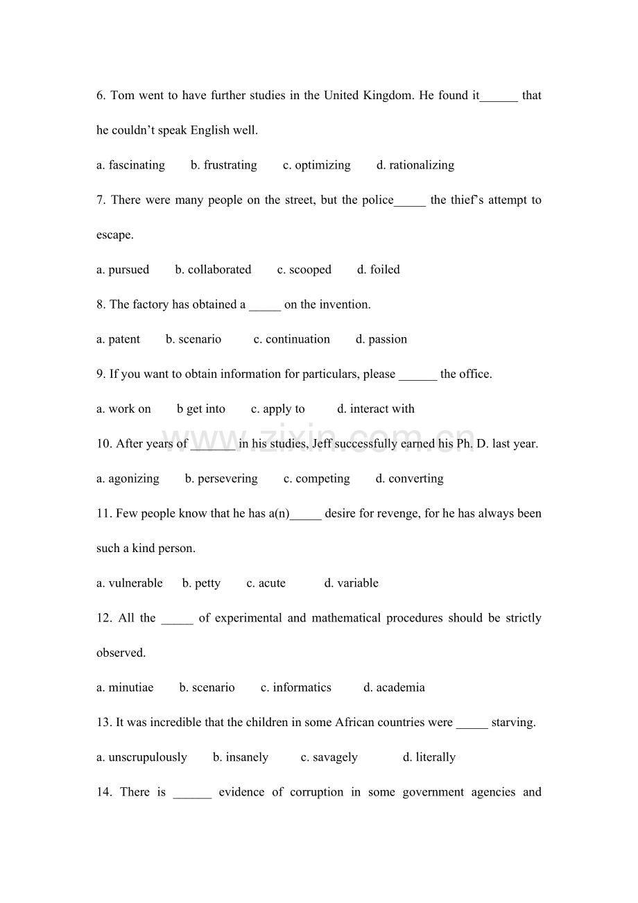 2023年学院考博英语辅导班材料词汇练习.doc_第2页