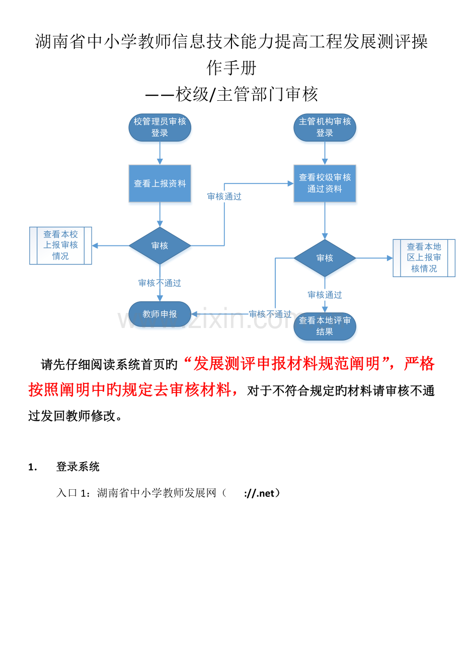 湖南省中小学教师信息技术能力提升工程发展测评操作手册.doc_第1页