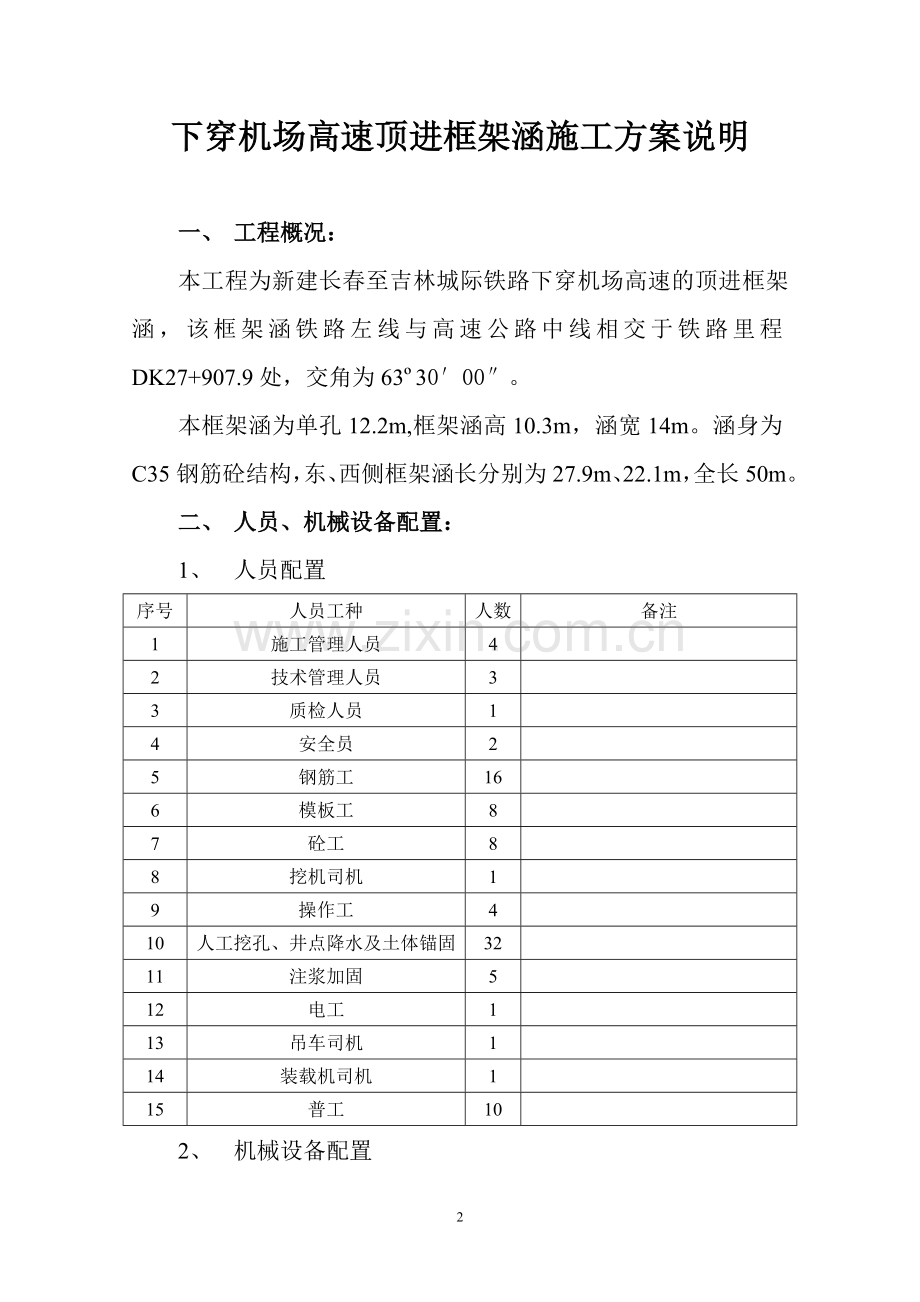 下穿机场高速隧道施工方案说明.doc_第2页