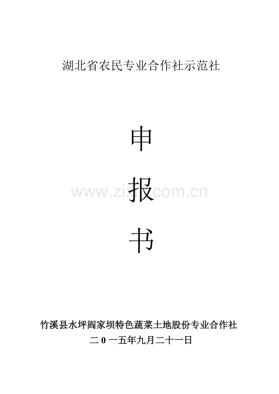 农民专业合作社示范社项目申请材料.doc_第1页