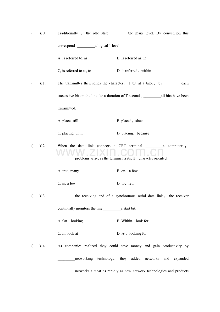 2023年高级通信工程师考试复习题.doc_第3页