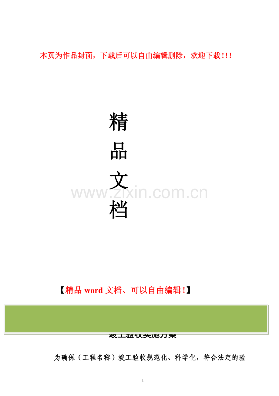 工程竣工验收实施方案.doc_第1页