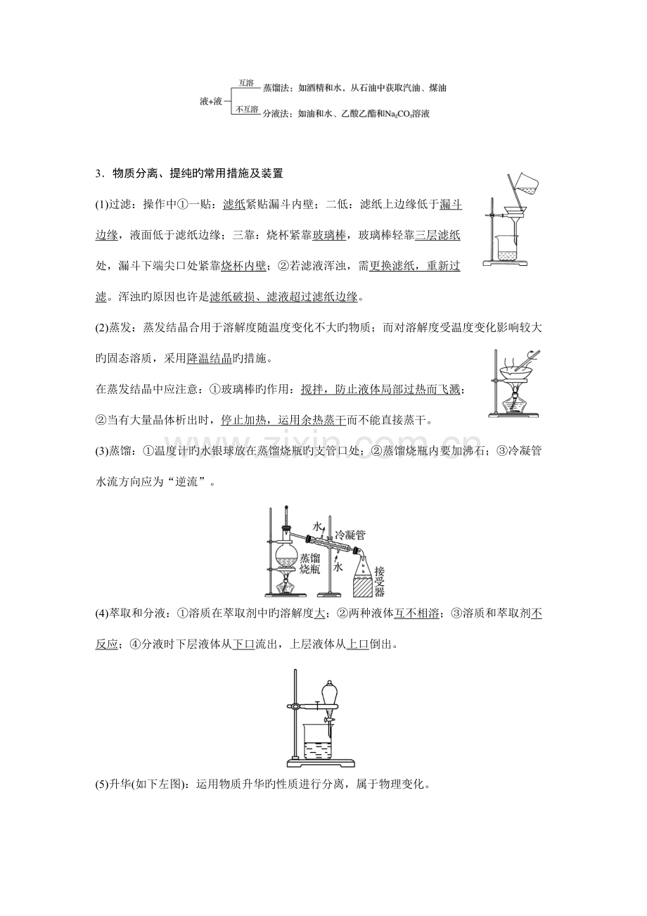 2023年高三复习步步高物质的分离与提纯知识点及习题.docx_第2页