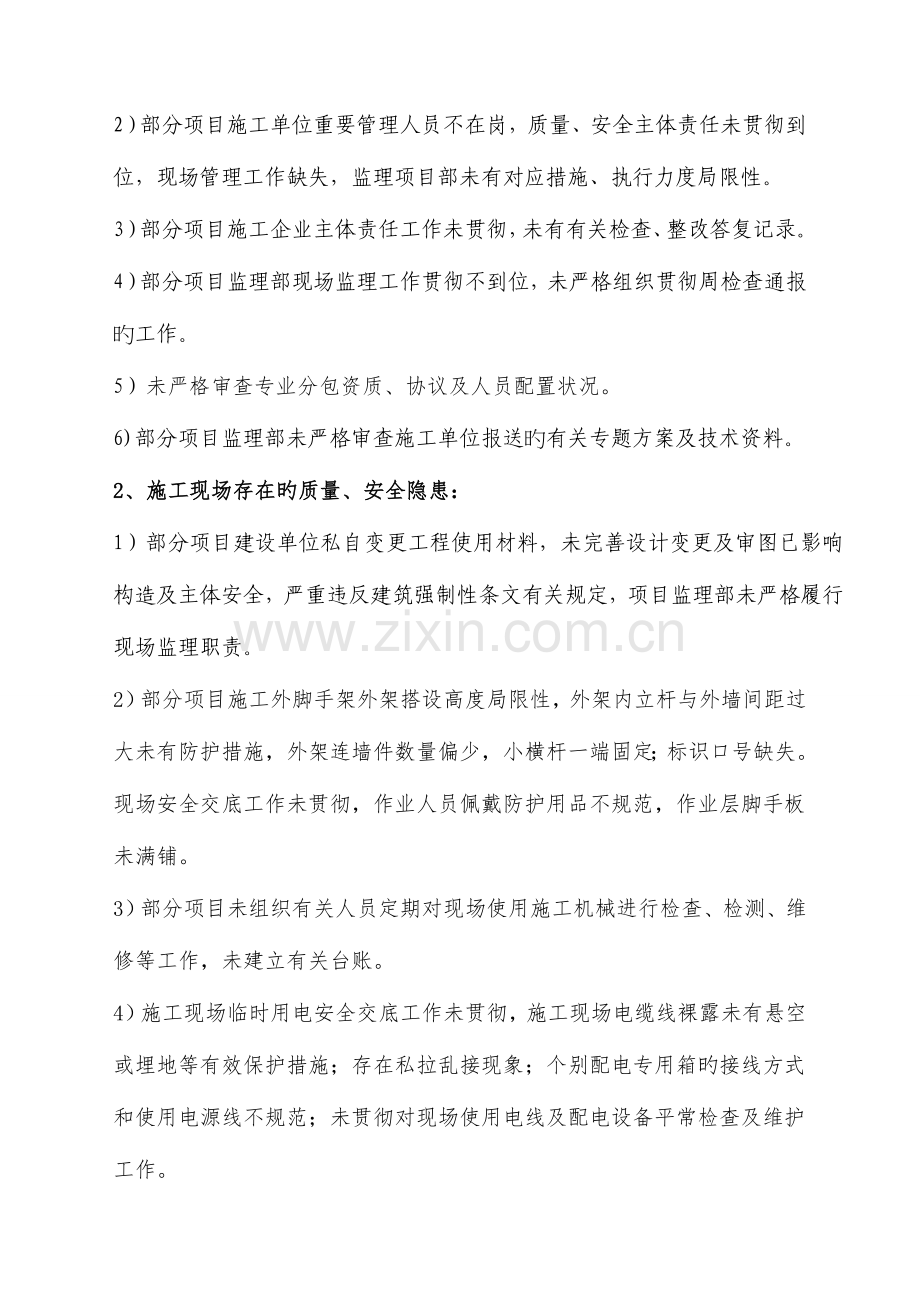 建设项目监理份检查通报.doc_第2页