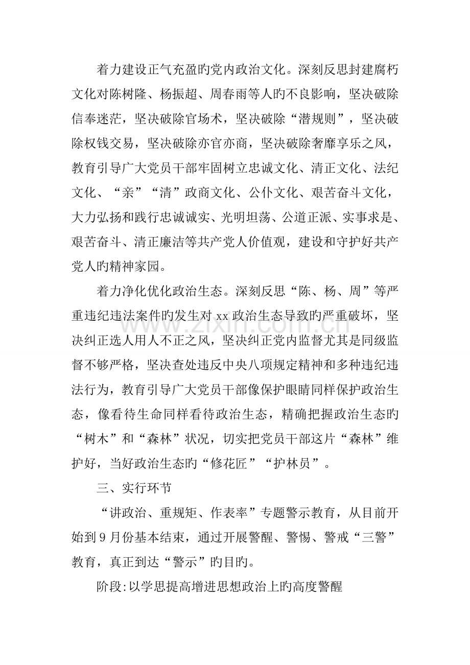 全县党员干部中开展讲政治重规矩作表率专题警示教育方案.docx_第3页