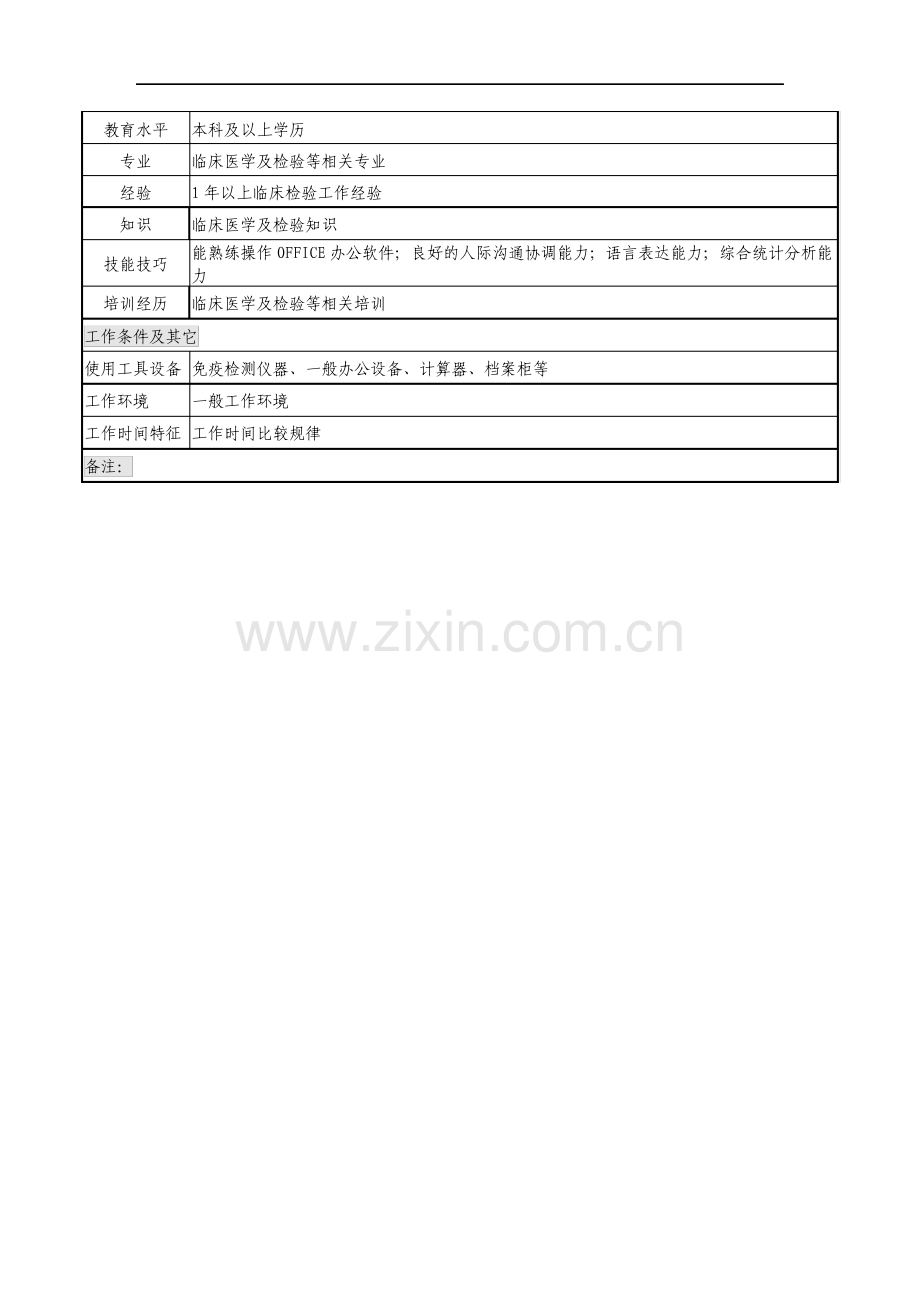 湖北新华医院检验部普通免疫检验岗位说明书.pdf_第2页