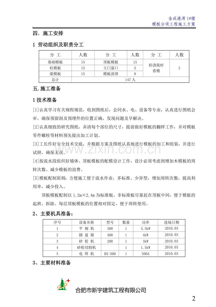 模板工程施工方案(优).doc_第2页