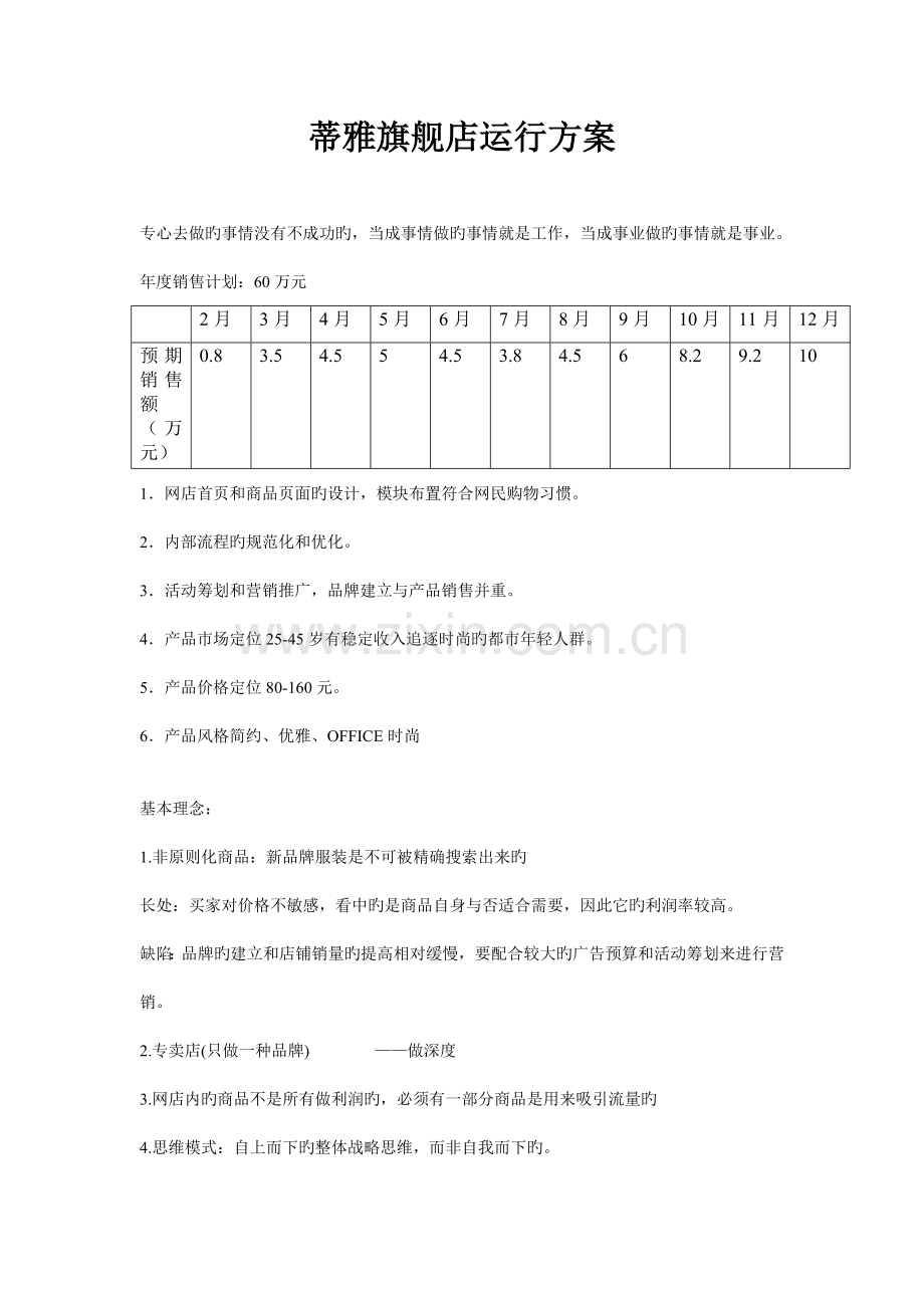 淘宝商城旗舰店运营方案.doc_第1页