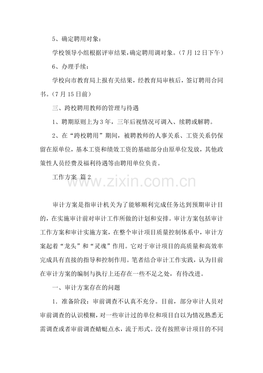 工作方案模板集锦七篇.docx_第3页