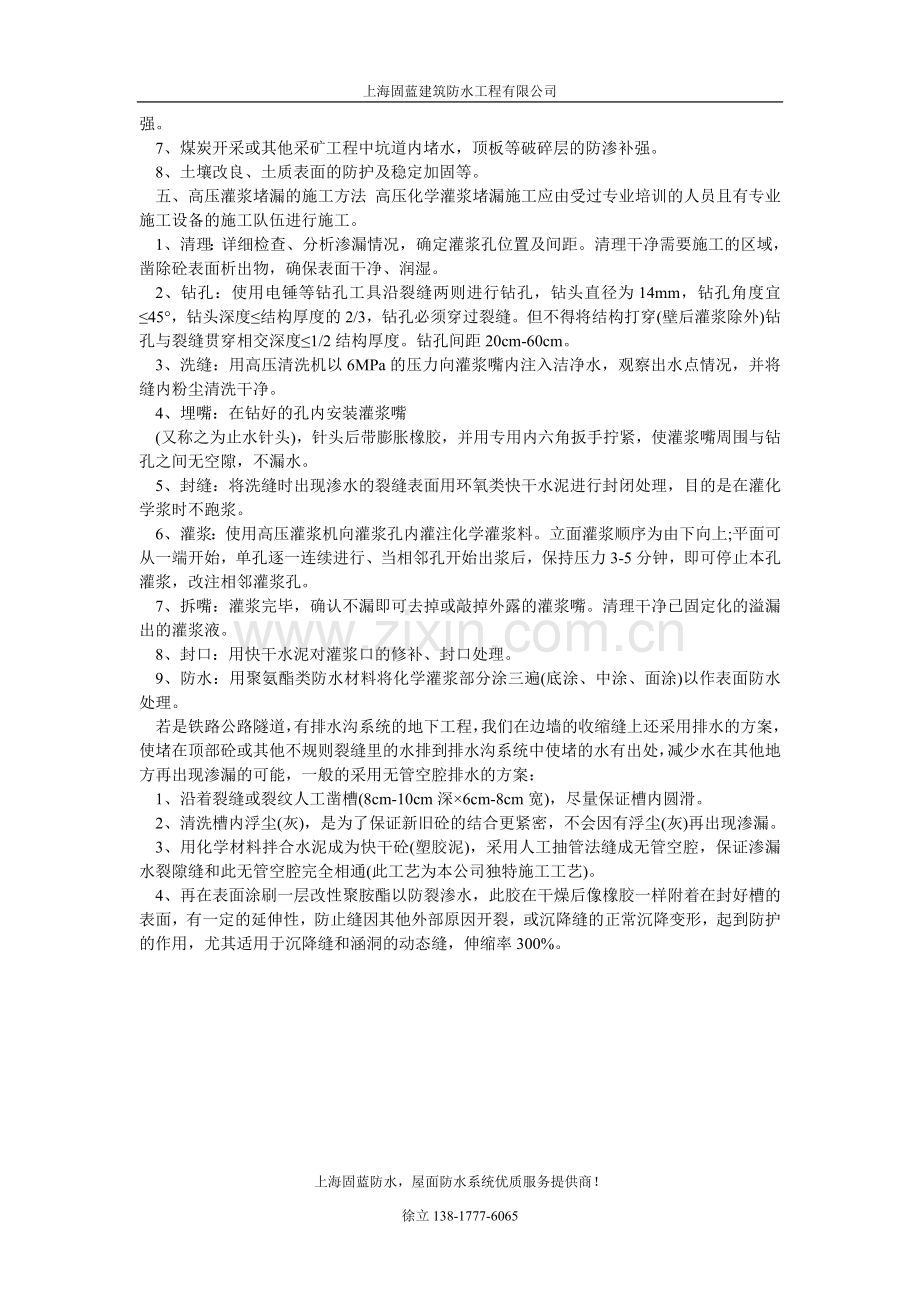 高压灌浆堵漏施工方案.doc_第2页