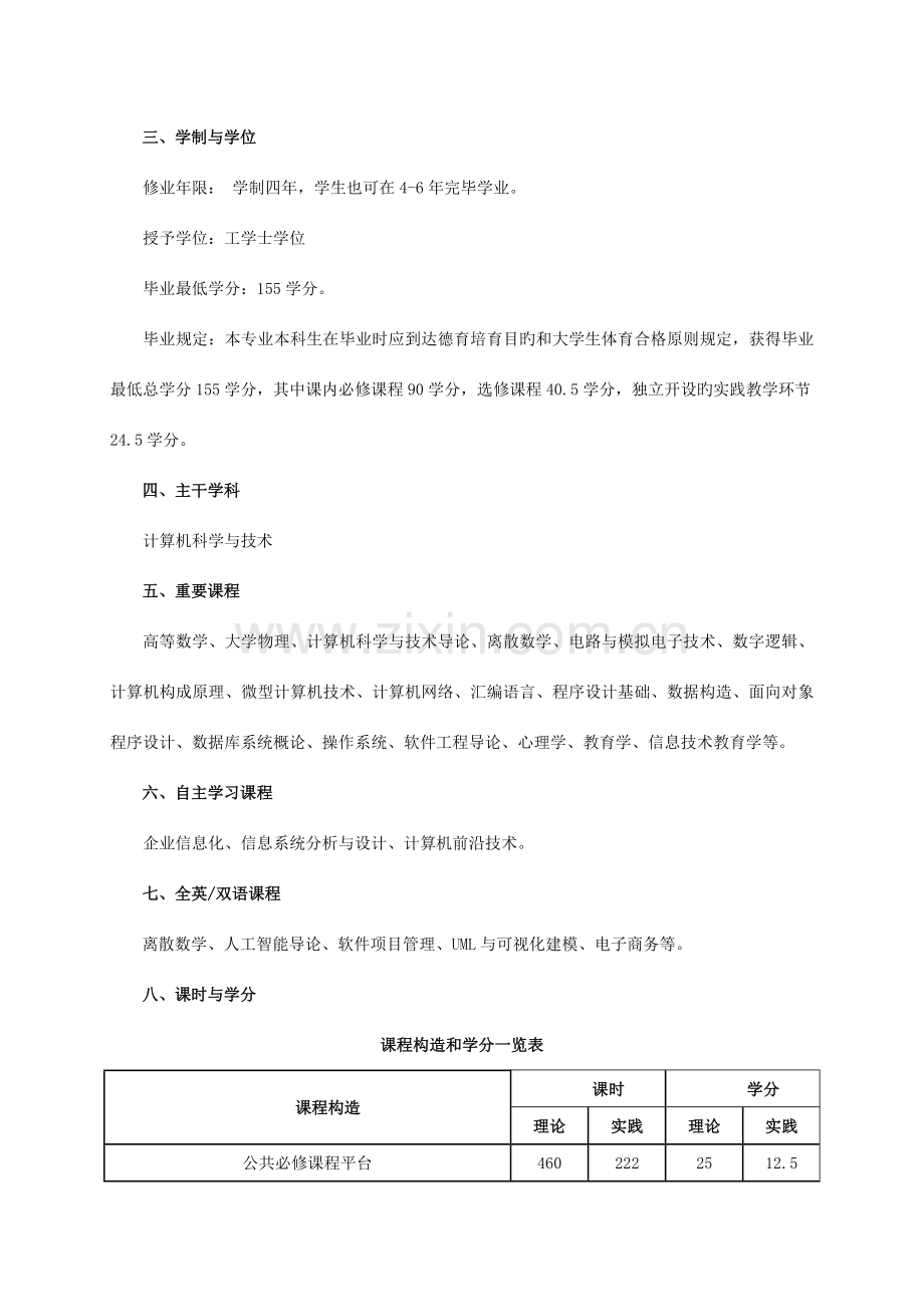 计算机科学与技术师范专业人才培养方案.doc_第3页