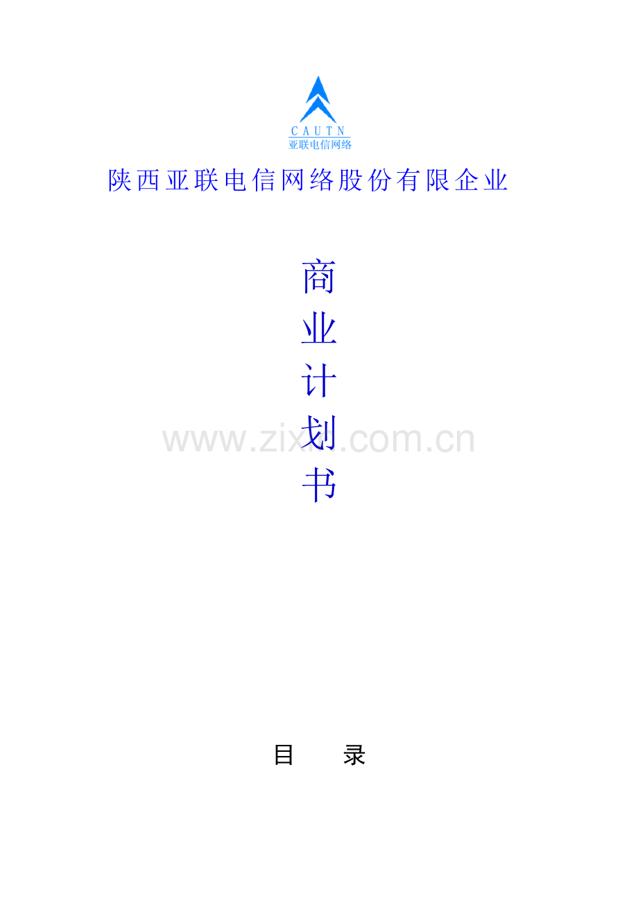 网络股份有限公司商业计划书.doc_第1页