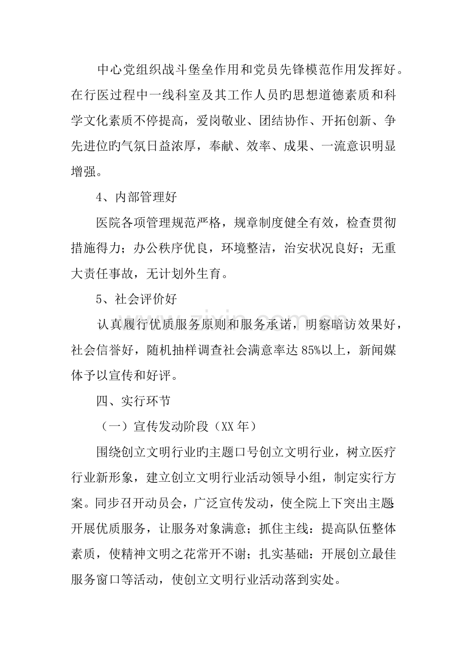 医院创建精神文明单位方案.docx_第3页