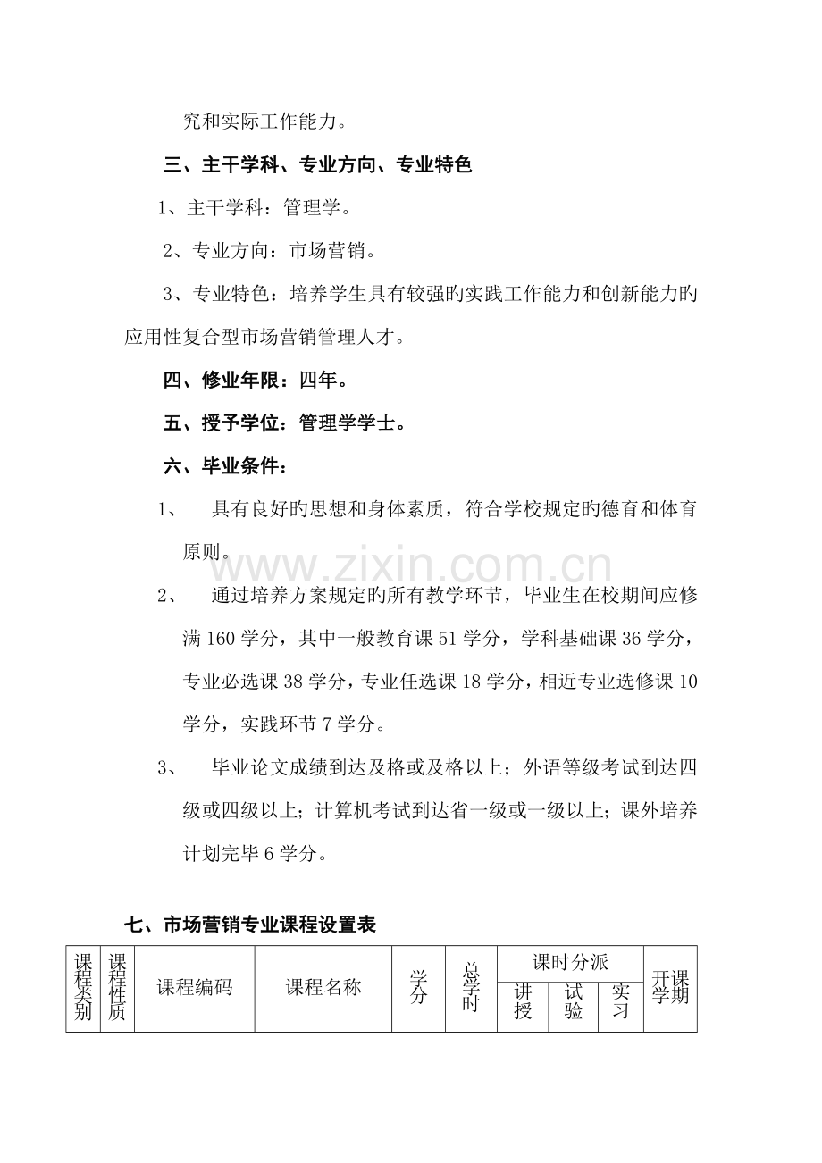 市场营销专业培养方案.doc_第2页