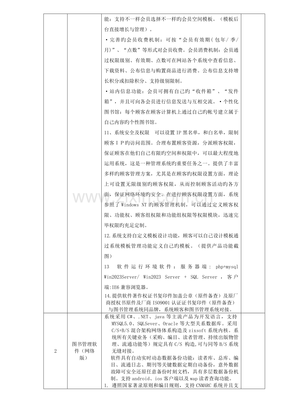 图书管理系统项目招标技术参数表.doc_第3页