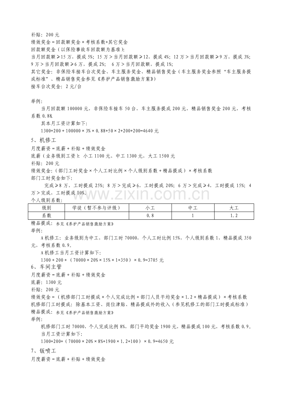 4S店售后服务部岗位考核制度.pdf_第2页