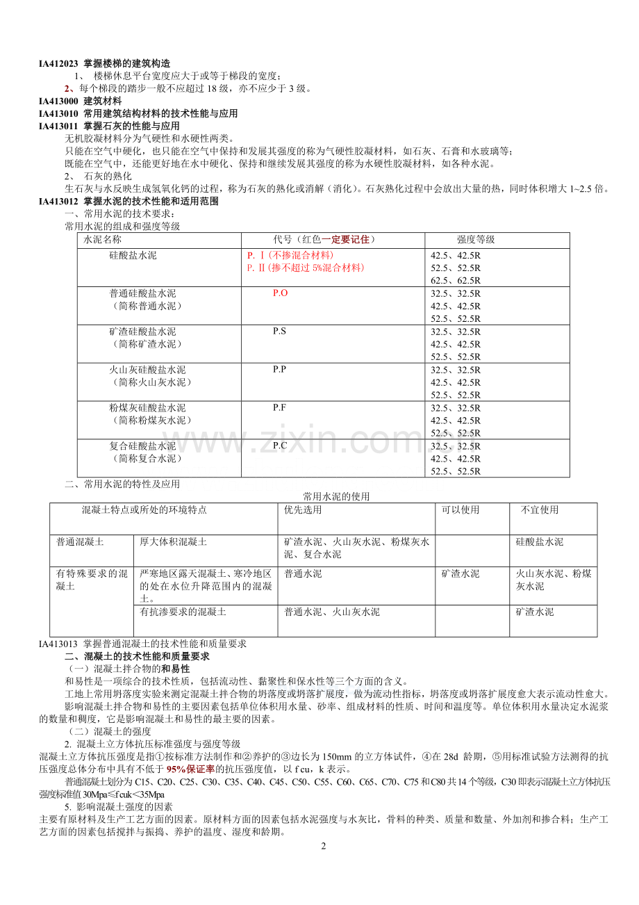 2011年二级建造师建筑工程管理与实务复习重点.doc_第2页