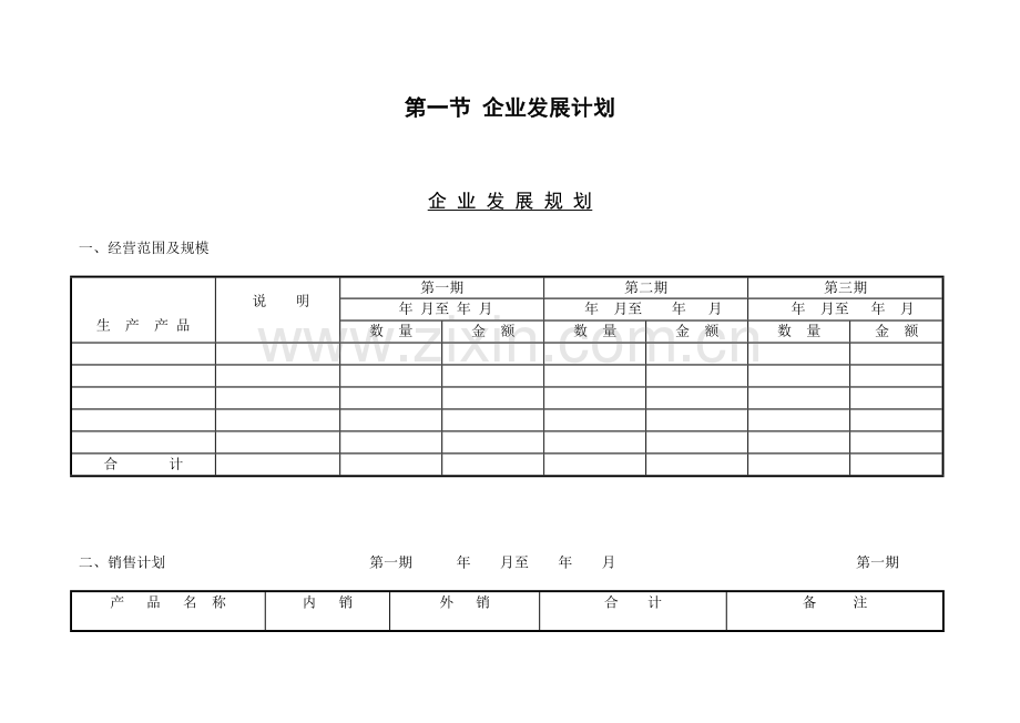 企业发展规划阶段目标管理表.doc_第1页