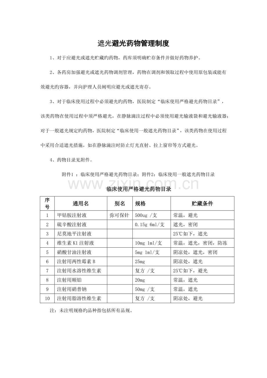 避光药品管理制度.docx_第1页