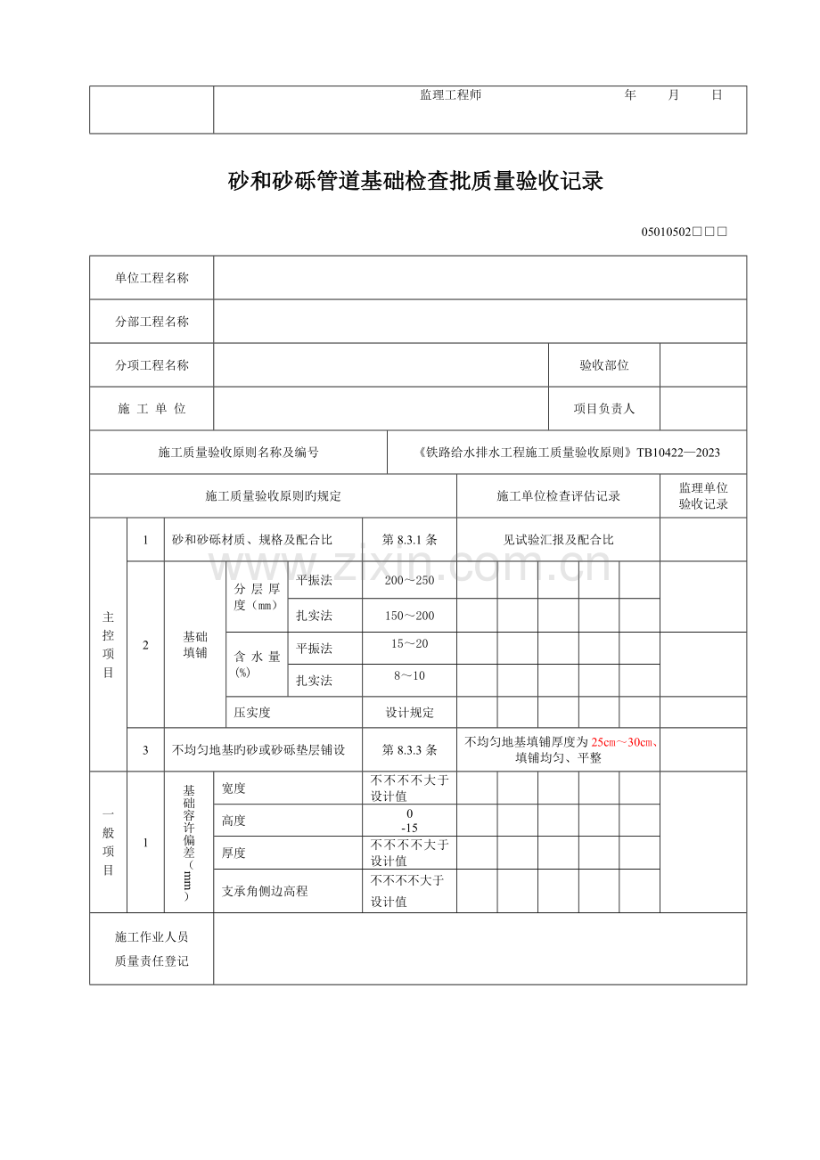 铁路给水排水工程施工质量验收标准新表格.doc_第2页