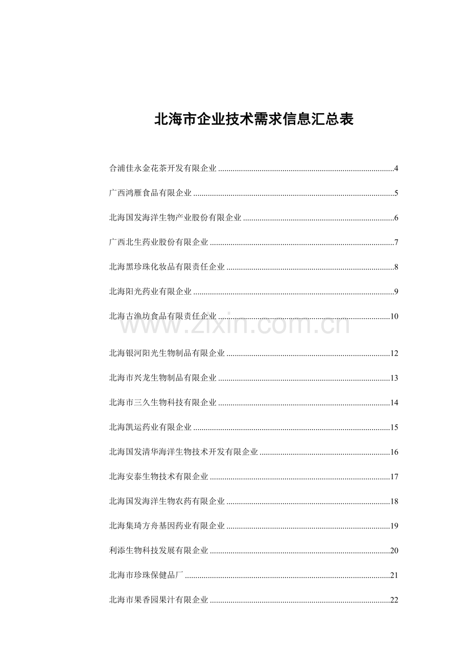 市企业信息技术需求汇总表.doc_第1页