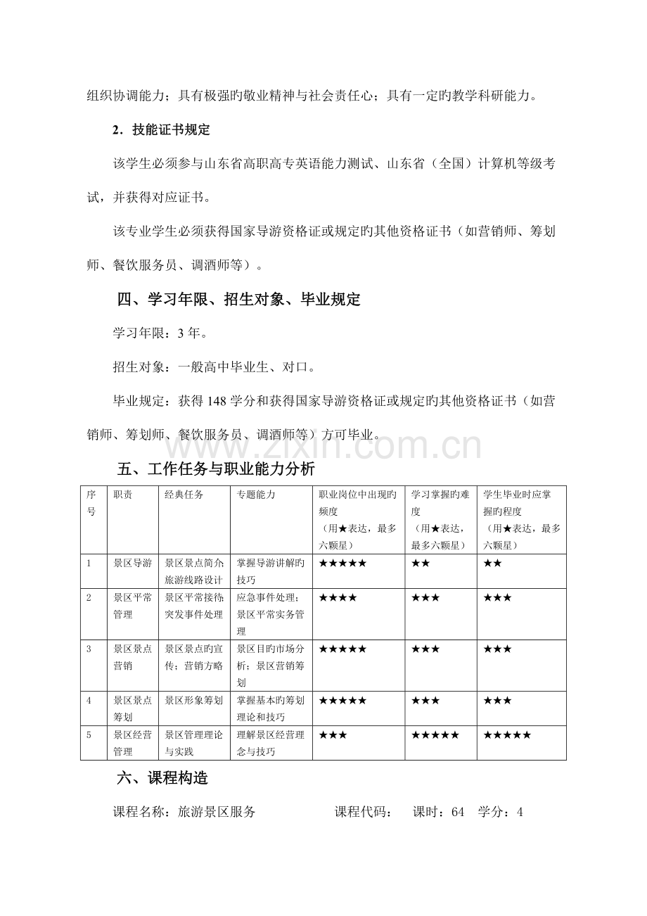 景区开发与管理专业人才培养方案.doc_第2页