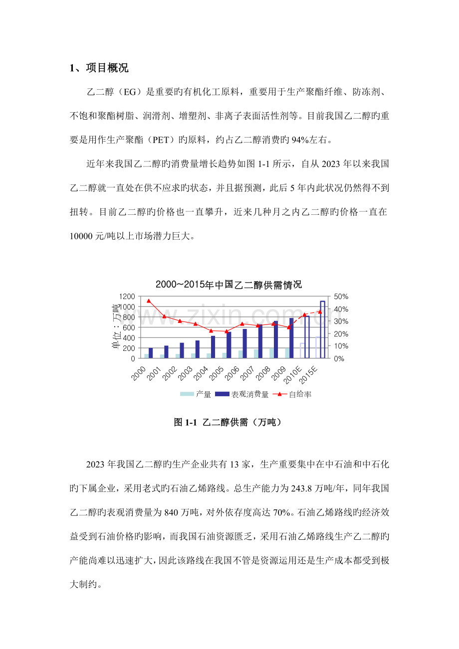 焦炉煤气制万吨乙二醇方案.doc_第2页