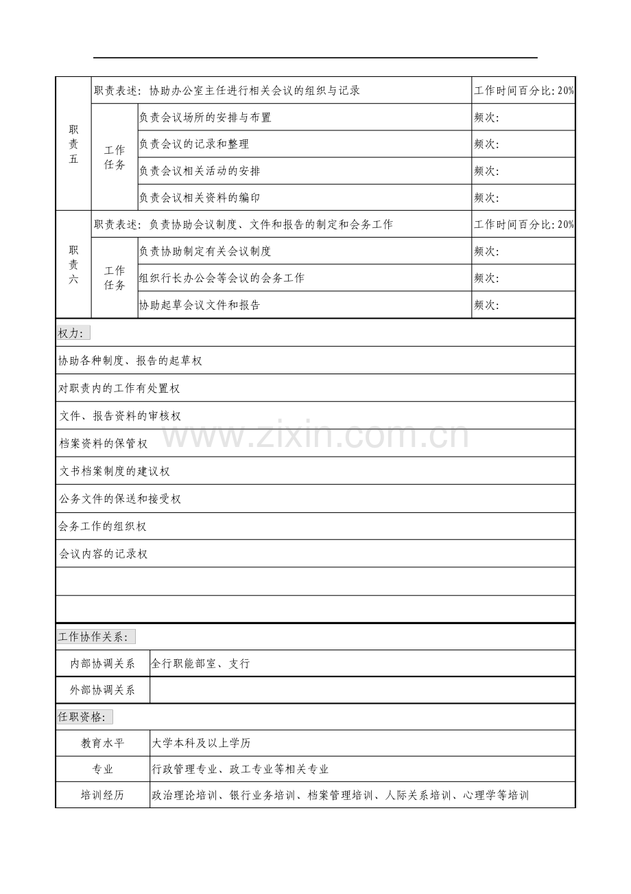 档案文秘岗职务说明书.pdf_第2页