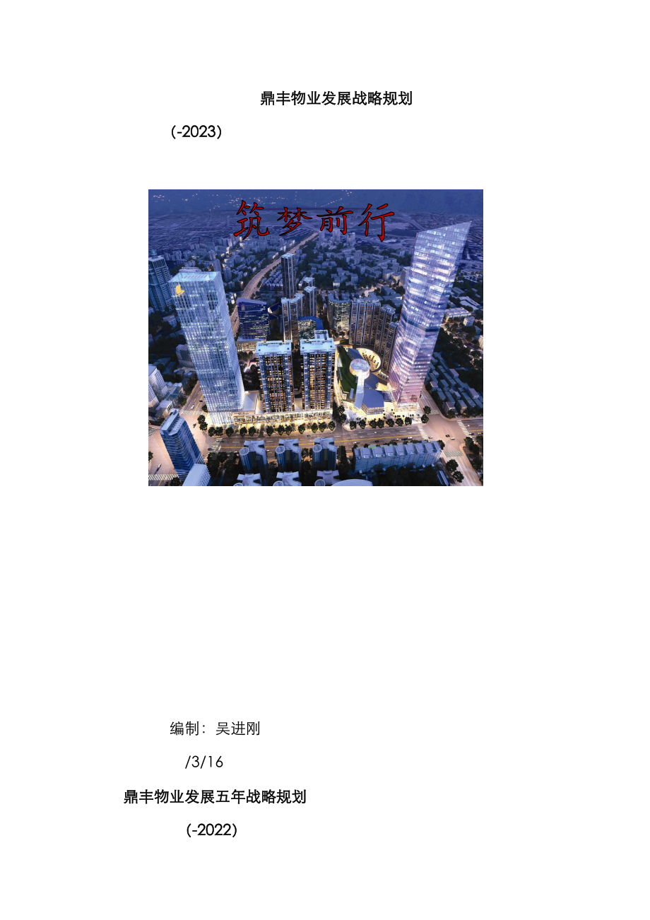 鼎丰物业发展战略规划.docx_第1页