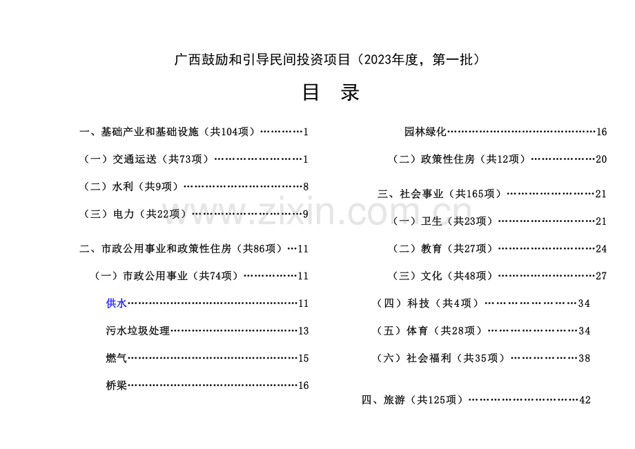 拰引导民间投资项目第一批.doc_第1页