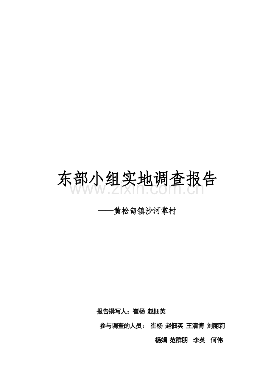 黄松甸镇沙河掌村实地调查报告.doc_第1页