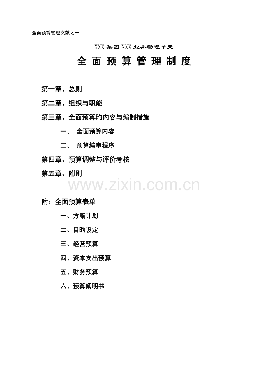 企业全面预算管理制度综述.doc_第1页