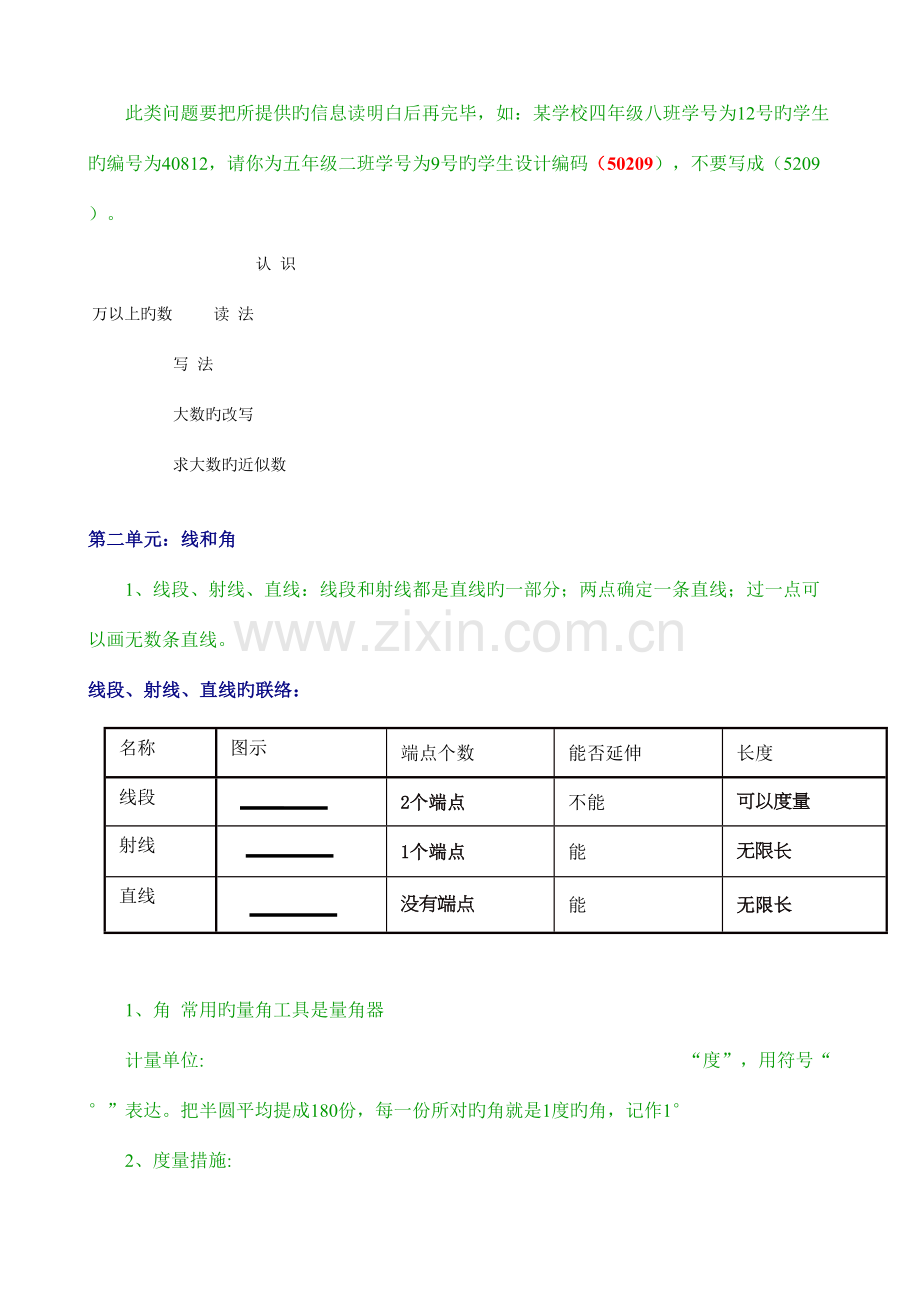 2023年新青岛版四年级数学上册全册知识点归纳材料.doc_第3页