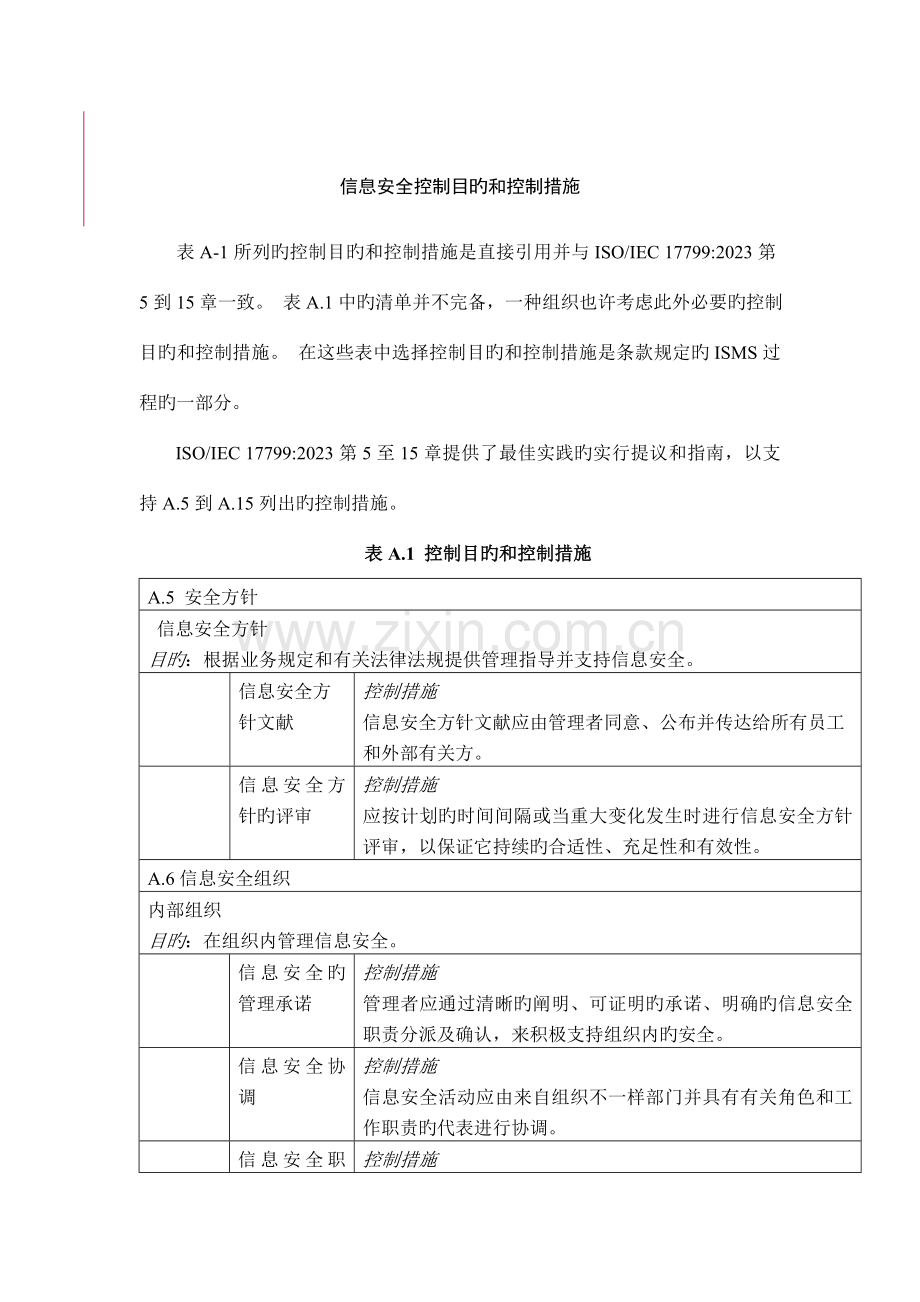 信息安全控制目标和控制措施.doc_第1页