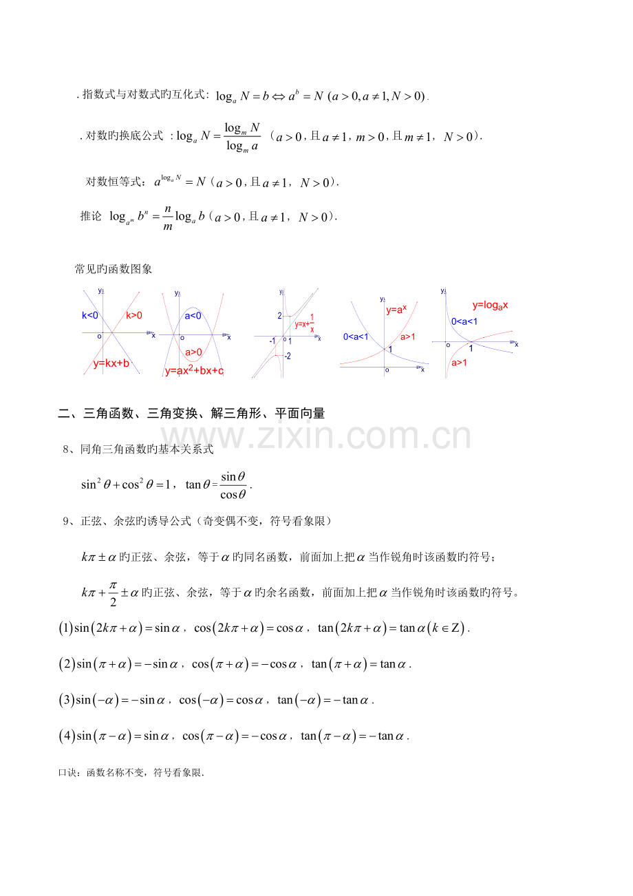 2023年高中文科数学公式及知识点总结大全精华版.doc_第3页